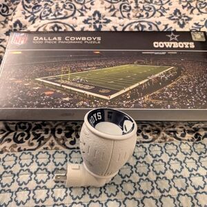 Scentsy NFL Dallas Cowboys Mini Warmer And Puzzle